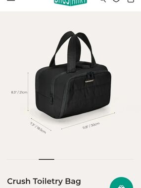 Crush Toiletry Bag - Black